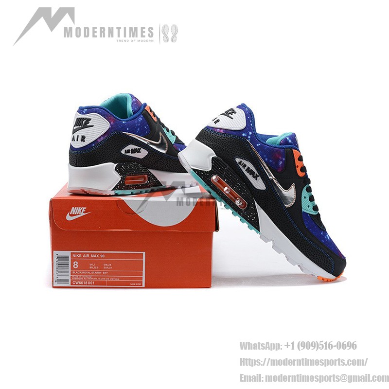 Nike Air Max 90 "Supernova" Edition - Galaxy Design with Neon Accents