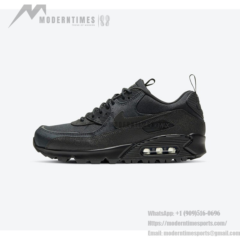 Nike Air Max 90 Surplus CQ7743-001 Triple Black Sneakers with Rugged All-Weather Design