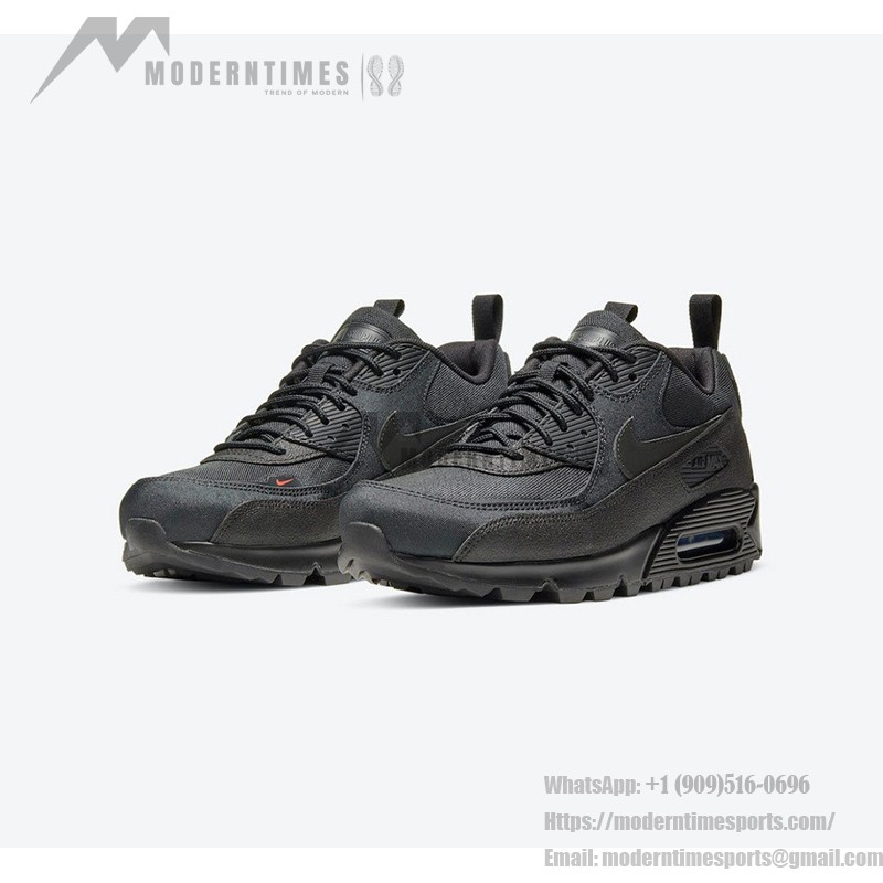 Nike Air Max 90 Surplus CQ7743-001 Triple Black Sneakers with Rugged All-Weather Design