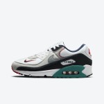 Nike Air Max 90 DJ5190-100 Swingman Edition - Baseball-inspired sneakers with navy, red, and teal accents