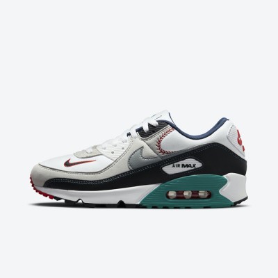 Nike Air Max 90 DJ5190-100 - "Swingman" Edition | Baseball-Inspired Design with Navy, Red & Teal Accents