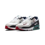 Nike Air Max 90 DJ5190-100 Swingman Edition - Baseball-inspired sneakers with navy, red, and teal accents