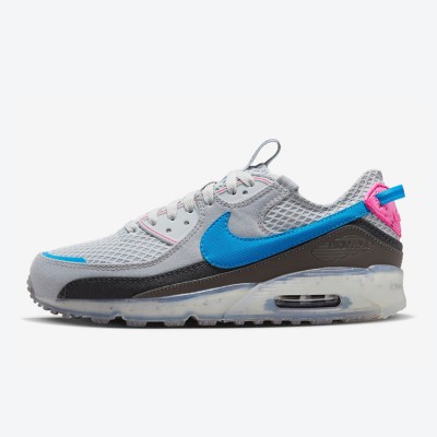 Nike Air Max 90 Terrascape DM0033-004 - Vibrant Grey with Blue & Pink Accents | Sustainable Outdoor Sneaker