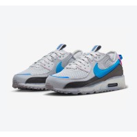 Nike Air Max 90 Terrascape DM0033-004 - Vibrant Grey with Blue & Pink Accents | Sustainable Outdoor Sneaker