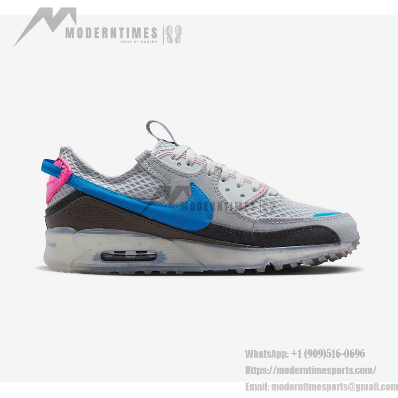 Nike Air Max 90 Terrascape - Vibrant Grey with Blue & Pink Design