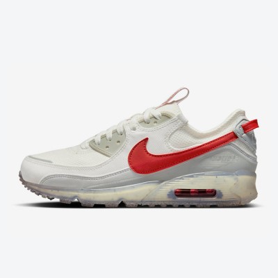 Nike Air Max 90 Terrascape DQ3987-100 - Sail with Bold Red Accents | Sustainable Outdoor Sneaker