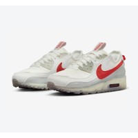 Nike Air Max 90 Terrascape DQ3987-100 - Sail with Bold Red Accents | Sustainable Outdoor Sneaker