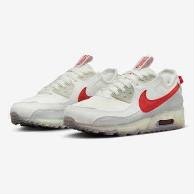 Nike Air Max 90 Terrascape DQ3987-100 - Sail with Bold Red Accents | Sustainable Outdoor Sneaker