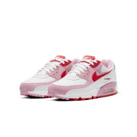 Nike Air Max 90 DD8029-100 - "Valentine's Day" Edition | White & Pink Sneakers with Red Accents for Romantic Style