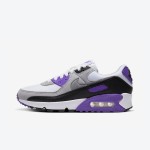 Nike Air Max 90 WMNS 'Purple Accents' CD0490-103 - White and Grey Sneakers with Bold Purple Highlights