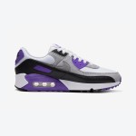 Nike Air Max 90 WMNS 'Purple Accents' CD0490-103 - White and Grey Sneakers with Bold Purple Highlights