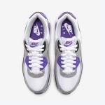 Nike Air Max 90 WMNS 'Purple Accents' CD0490-103 - White and Grey Sneakers with Bold Purple Highlights