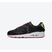 Nike Air Max 90 CK7069-001 - 'Worldwide' Edition | Black Sneakers with Multicolored Swoosh & Neon Accents for Bold Style