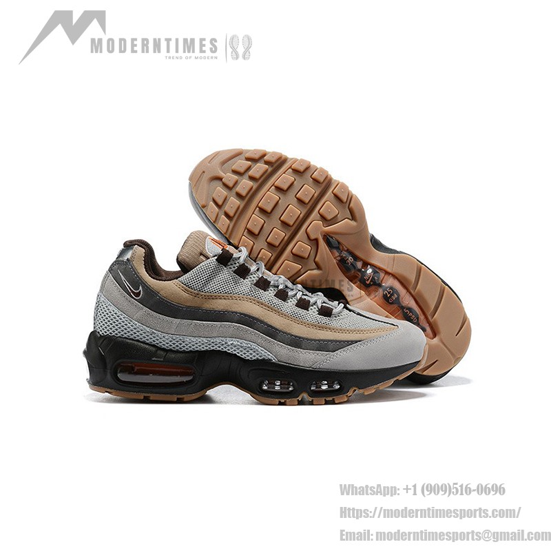 Nike Air Max 95 110 CV1642-001 Grey and Brown Retro Sneakers