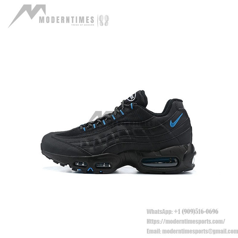 Nike Air Max 95 Black Laser Blue DC4115-001 スニーカー レーザーブルーアクセント付き