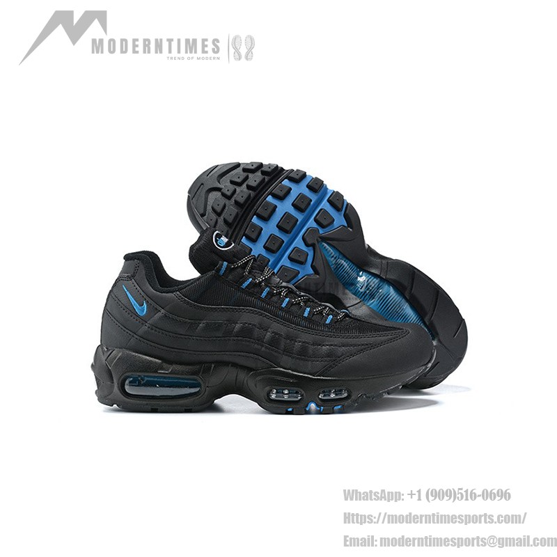 Nike Air Max 95 Black Laser Blue DC4115-001 スニーカー レーザーブルーアクセント付き