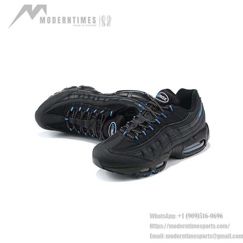 Nike Air Max 95 Black Laser Blue DC4115-001 スニーカー レーザーブルーアクセント付き