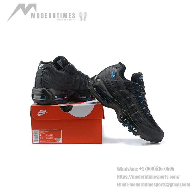 Nike Air Max 95 Black Laser Blue DC4115-001 スニーカー レーザーブルーアクセント付き