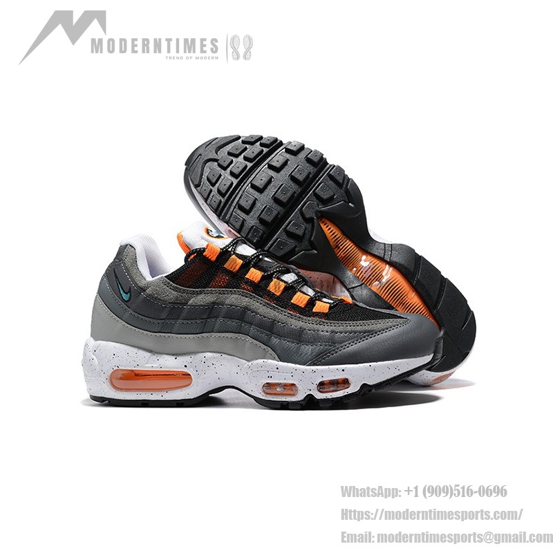 Nike Air Max 95 CZ0191-001 Black-Grey Speckled Orange Sneakers with Air Cushion Technology