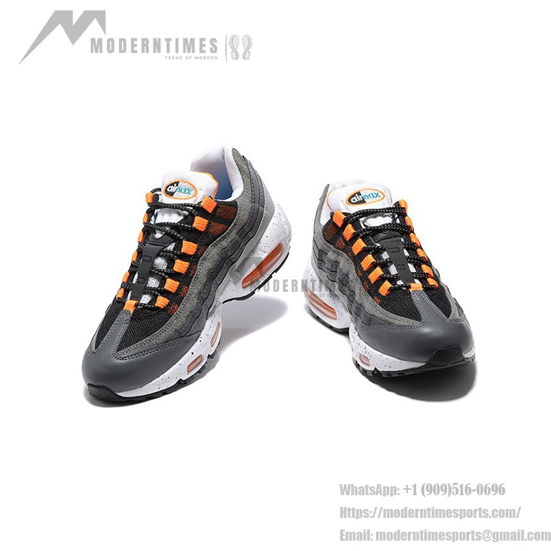 Nike Air Max 95 CZ0191-001 Black-Grey Speckled Orange Sneakers with Air Cushion Technology