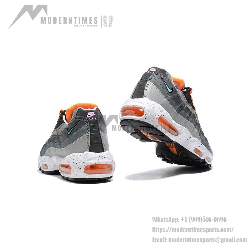 Nike Air Max 95 CZ0191-001 Black-Grey Speckled Orange Sneakers with Air Cushion Technology