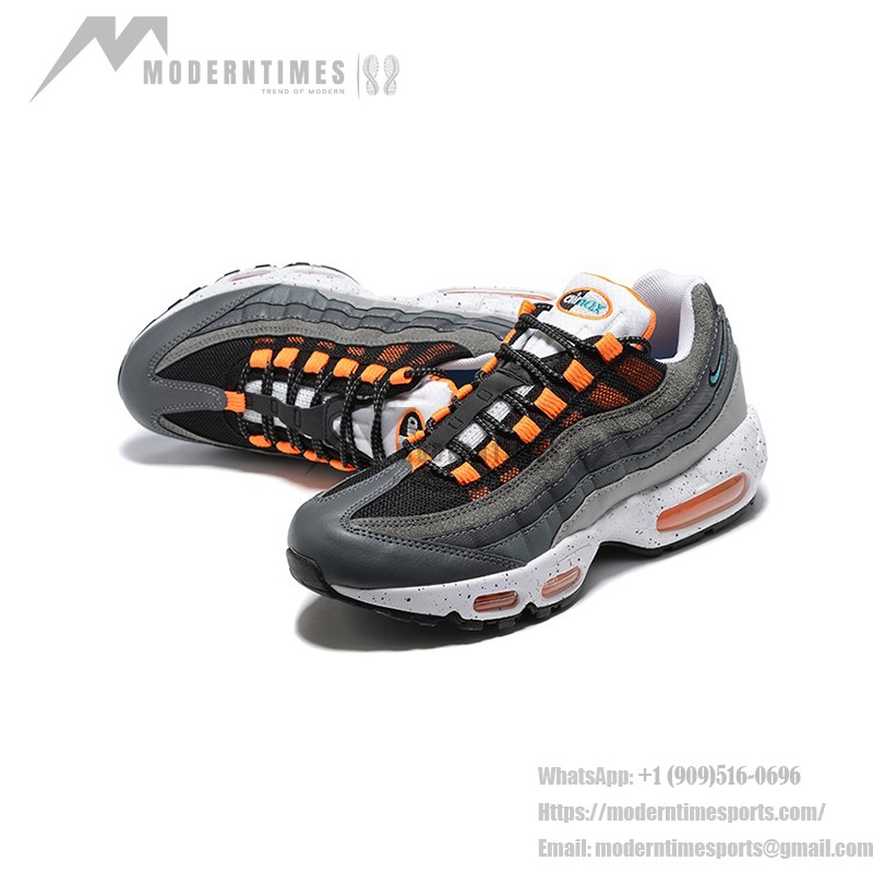 Nike Air Max 95 CZ0191-001 Black-Grey Speckled Orange Sneakers with Air Cushion Technology