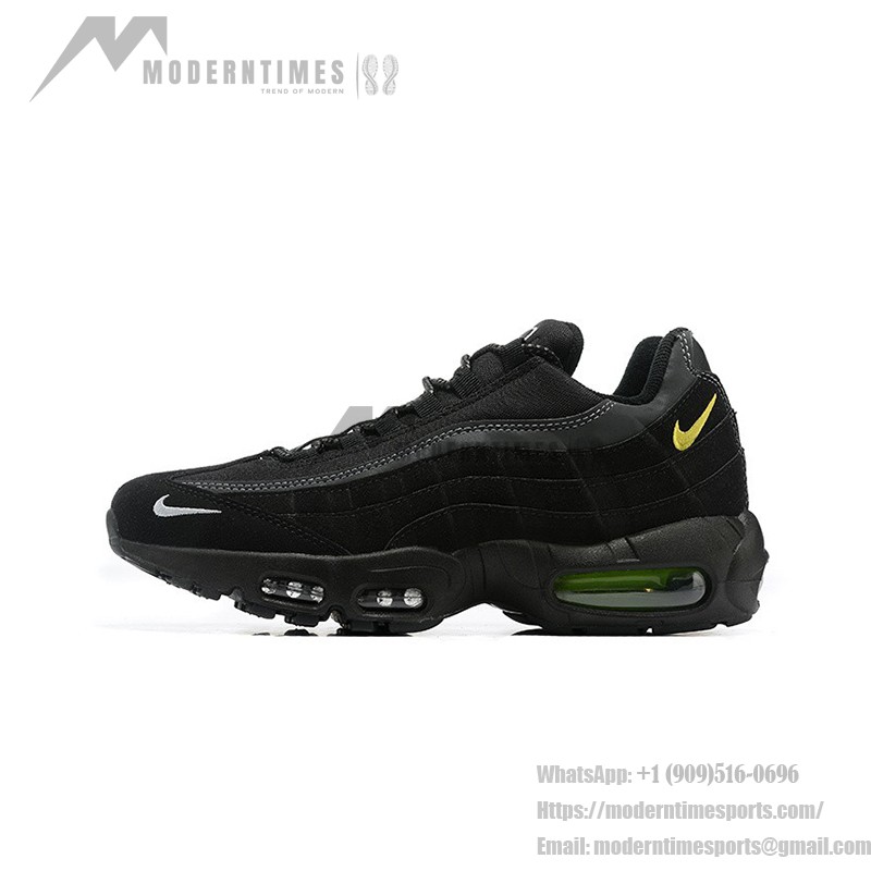 Nike Air Max 95 DO6704-001 Schwarz-Gelbe Sneaker mit Luftkissen und reflektierenden Details