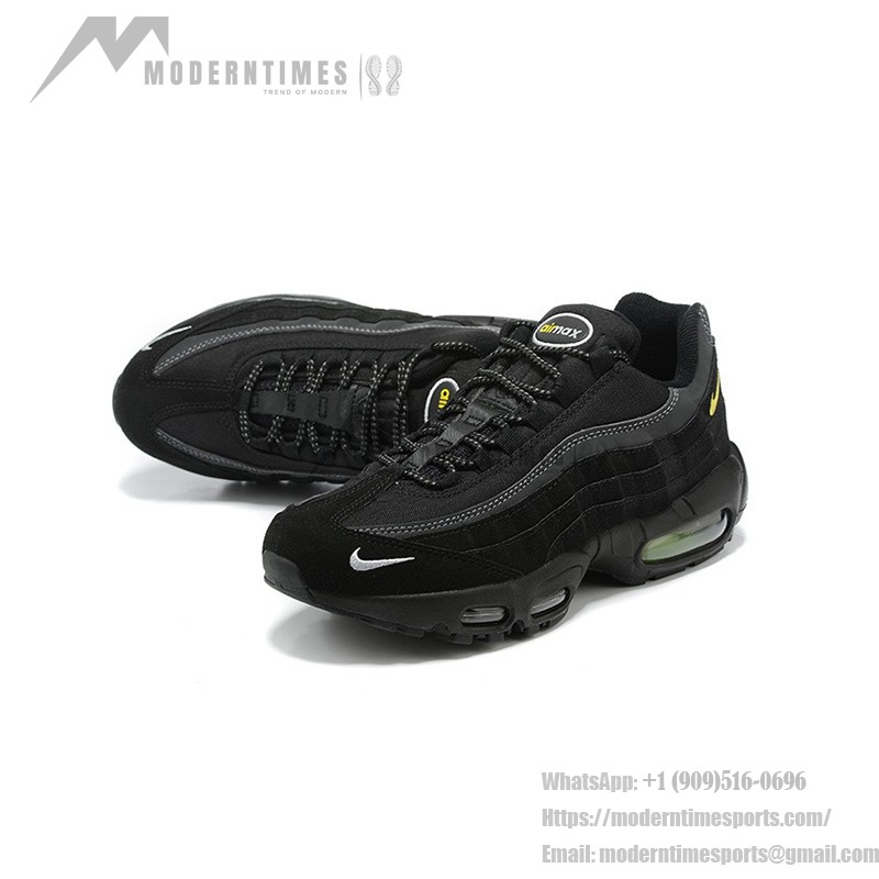 Nike Air Max 95 DO6704-001 Schwarz-Gelbe Sneaker mit Luftkissen und reflektierenden Details