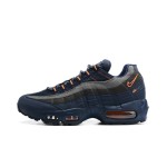 Nike Air Max 95 CW7477-400 Blue, Gray, and Orange Sneakers Side View