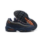 Nike Air Max 95 CW7477-400 Blue, Gray, and Orange Sneakers Side View