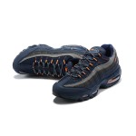 Nike Air Max 95 CW7477-400 Blue, Gray, and Orange Sneakers Side View