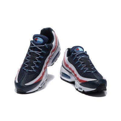 Nike Air Max 95 City QS London 667637-400 Blue, White, and Red Sneakers | Full Air Cushion Comfort Design