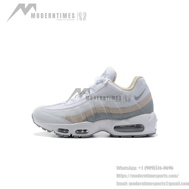 Nike Air Max 95 DA8731-100 White, Beige, and Gray Sneakers Side View