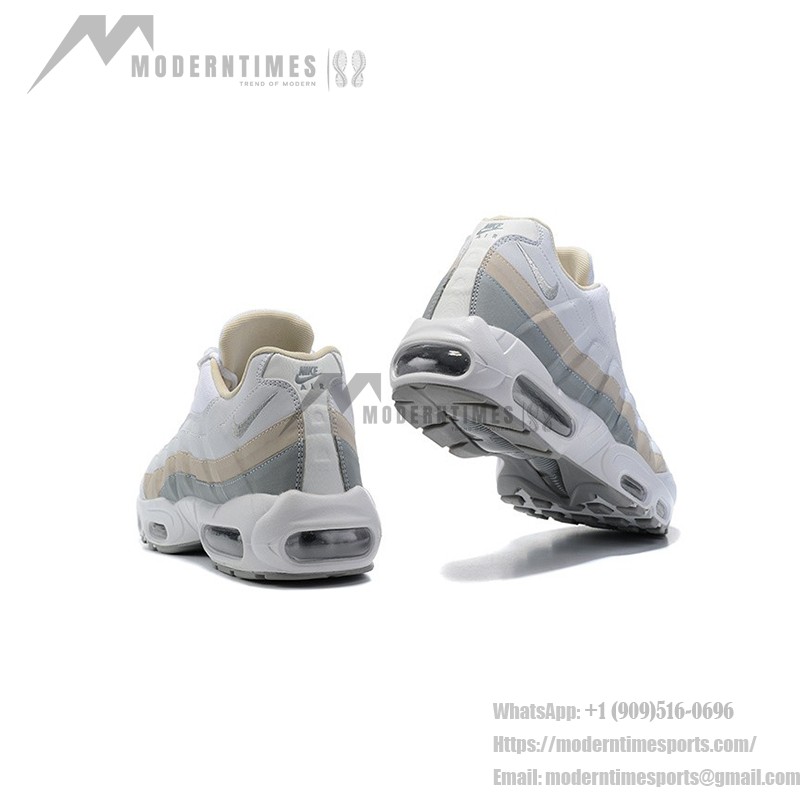 Nike Air Max 95 DA8731-100 White, Beige, and Gray Sneakers Side View