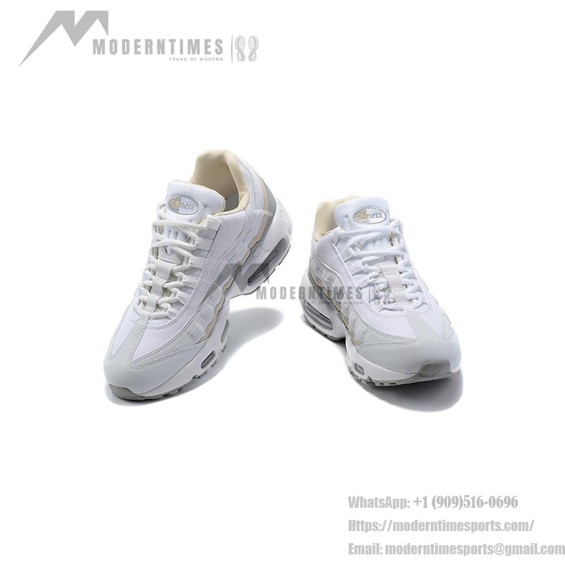 Nike Air Max 95 DA8731-100 White, Beige, and Gray Sneakers Side View