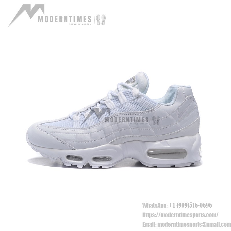 Nike Air Max 95 DH8015-100 All-White Sneakers Side View