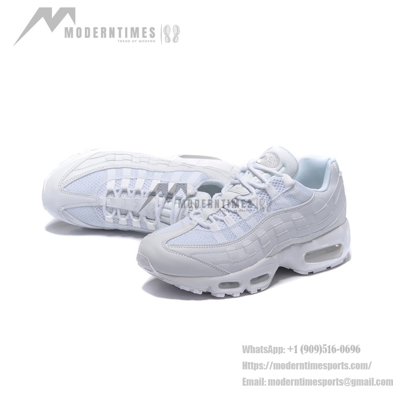 Nike Air Max 95 DH8015-100 All-White Sneakers Side View