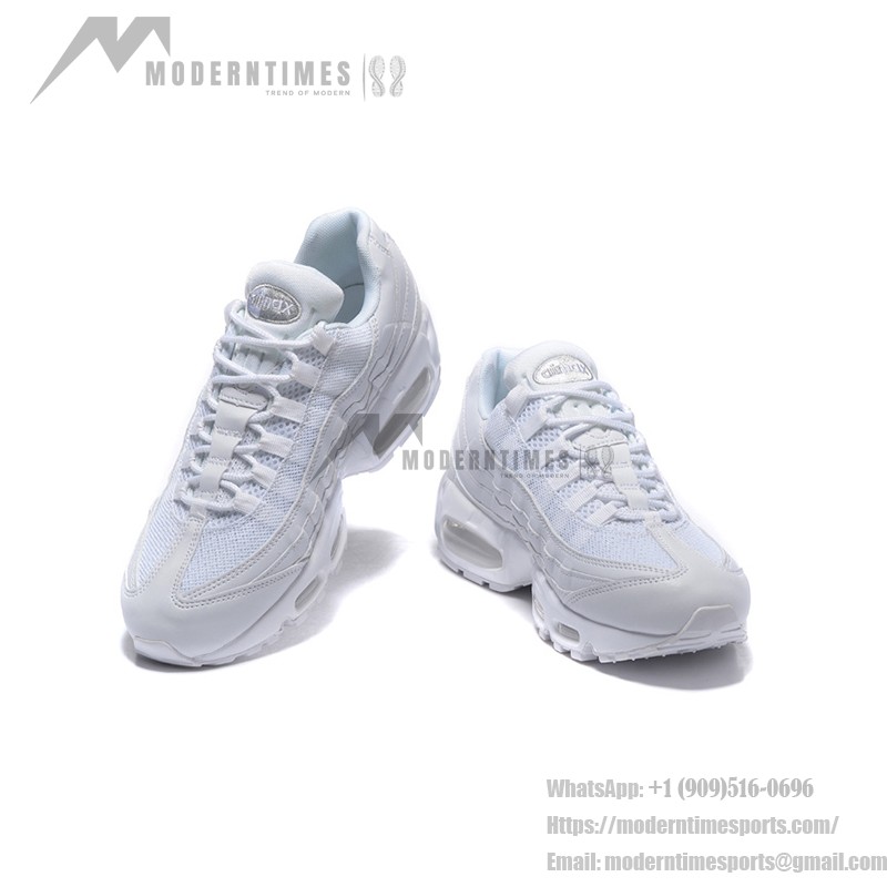 Nike Air Max 95 DH8015-100 All-White Sneakers Side View