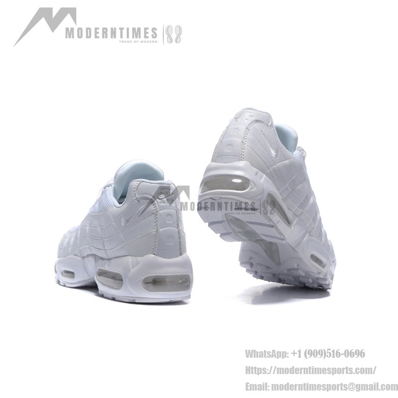 Nike Air Max 95 DH8015-100 All-White Sneakers Side View