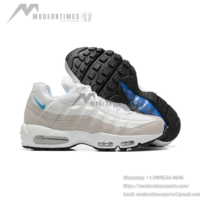 Nike Air Max 95 DJ9981-100 White-Blue Beige Sneakers with Air Cushion Technology