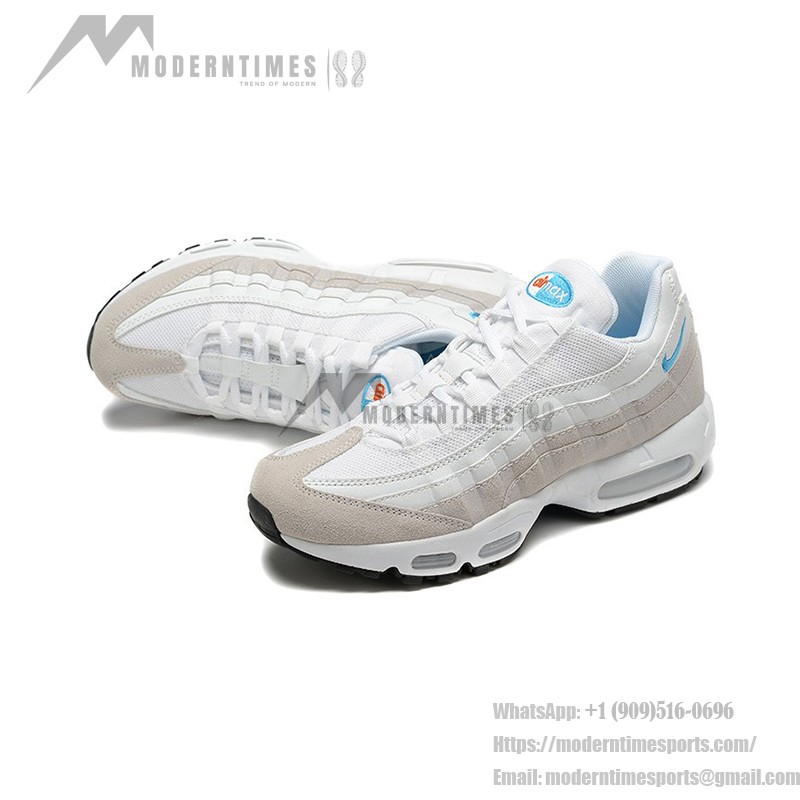 Nike Air Max 95 DJ9981-100 White-Blue Beige Sneakers with Air Cushion Technology