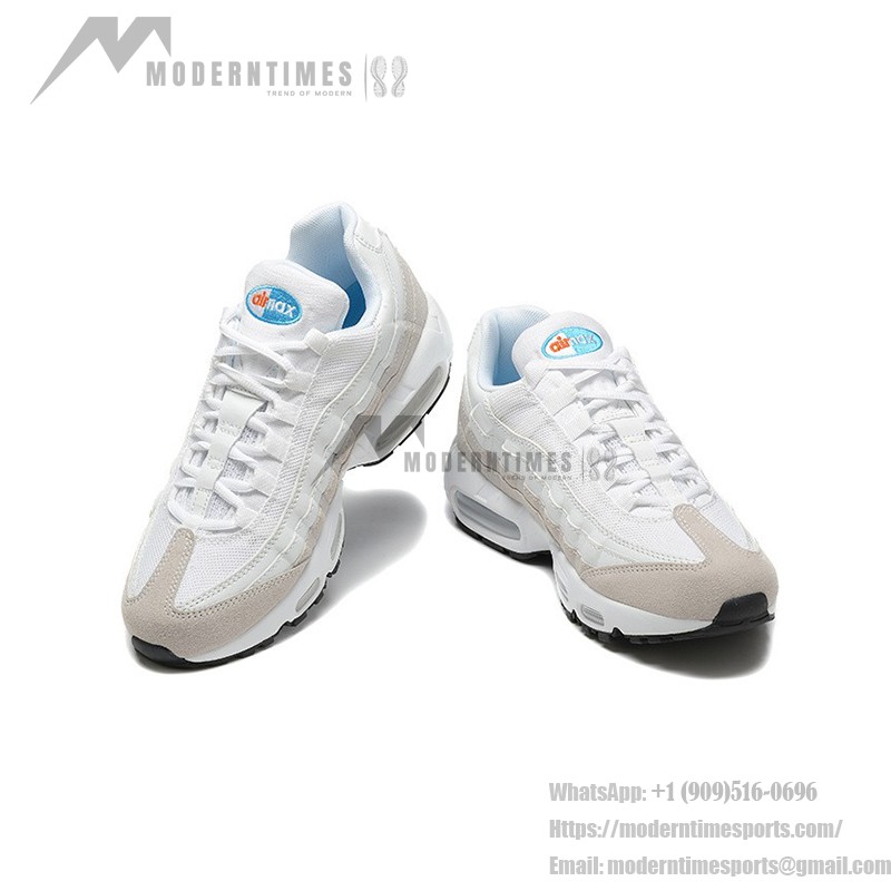 Nike Air Max 95 DJ9981-100 White-Blue Beige Sneakers with Air Cushion Technology