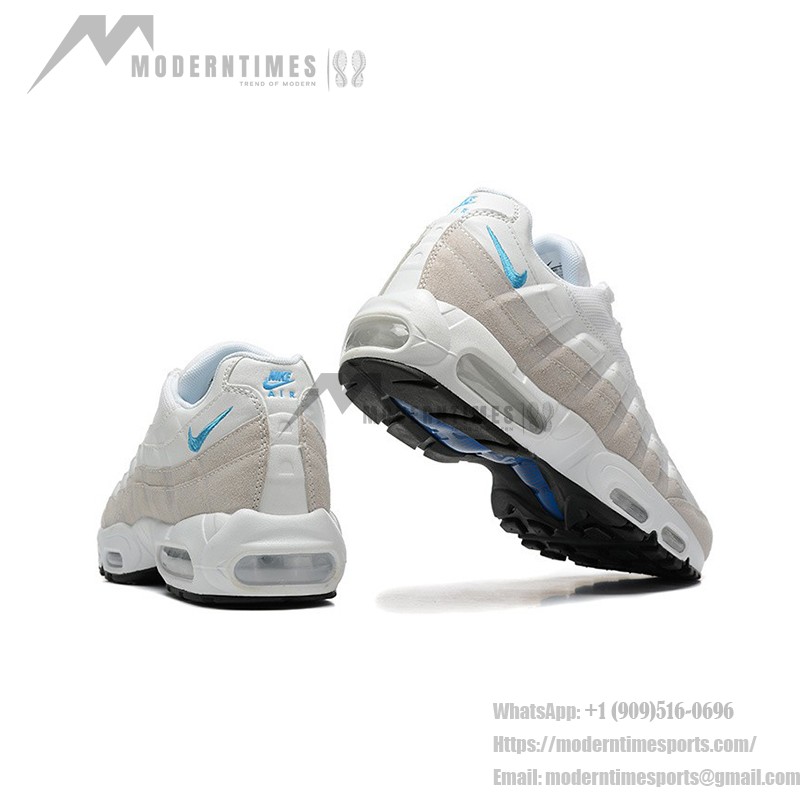 Nike Air Max 95 DJ9981-100 White-Blue Beige Sneakers with Air Cushion Technology