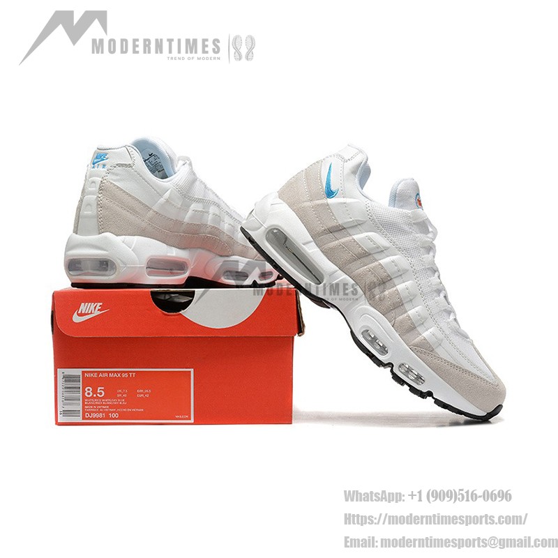 Nike Air Max 95 DJ9981-100 White-Blue Beige Sneakers with Air Cushion Technology