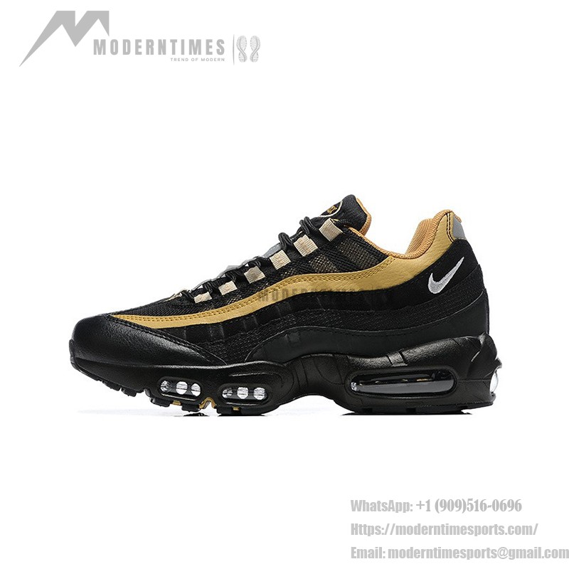 Nike Air Max 95 'Black Elemental Gold' DM0011-004 레트로 러닝화, Air Max 쿠셔닝과 통기성 좋은 어퍼