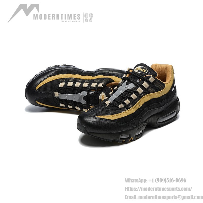 Nike Air Max 95 'Black Elemental Gold' DM0011-004 레트로 러닝화, Air Max 쿠셔닝과 통기성 좋은 어퍼