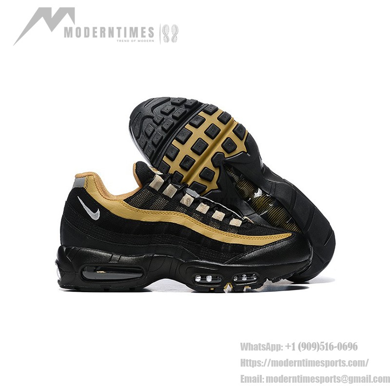 Nike Air Max 95 'Black Elemental Gold' DM0011-004 레트로 러닝화, Air Max 쿠셔닝과 통기성 좋은 어퍼