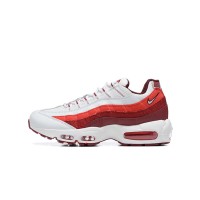 Nike Air Max 95 Photon Dust Picante Red DM0011-005 クラシックレトロランニングシューズ、スタイリッシュなグレー＆レッドの配色、快適で通気性良好、日常使用に最適