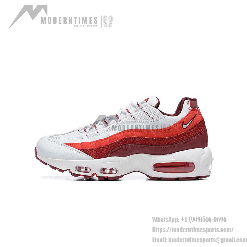 Nike Air Max 95 Photon Dust Picante Red DM0011-005 クラシックレトロランニングシューズ、Air Maxクッションと通気性の良いメッシュアッパー