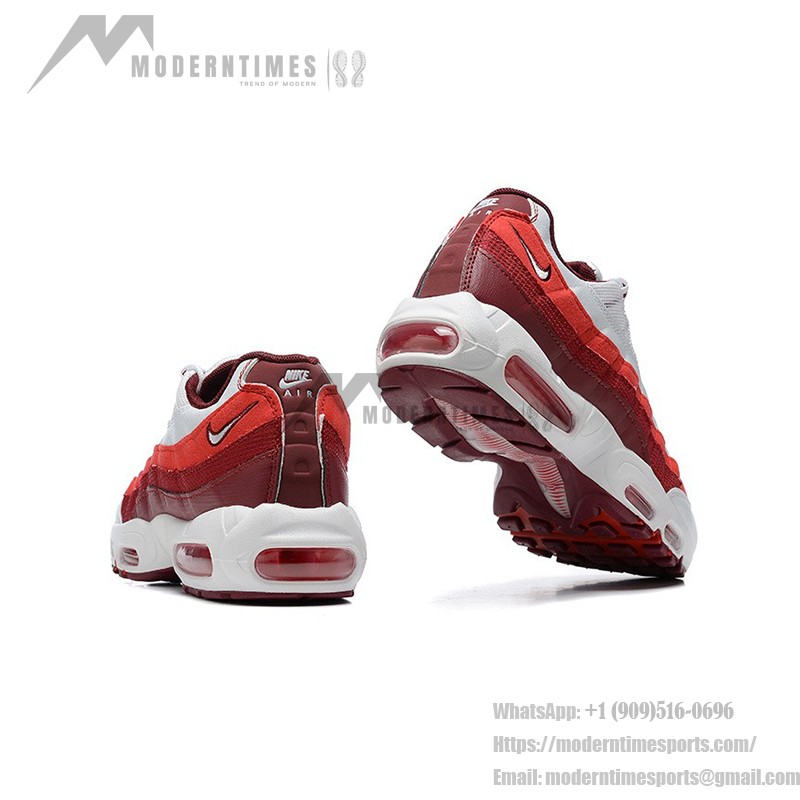 Nike Air Max 95 Photon Dust Picante Red DM0011-005 クラシックレトロランニングシューズ、Air Maxクッションと通気性の良いメッシュアッパー